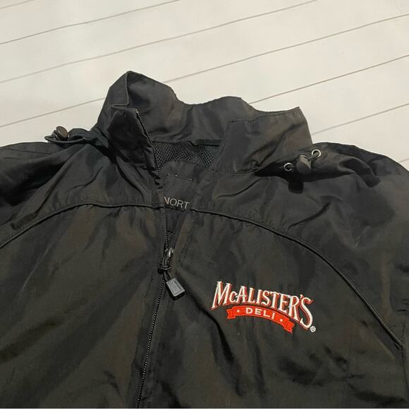 McAllisters North End Black Hooded Soft Shell‎ Full Zip Jacket Coat Medium - Picture 4 of 9